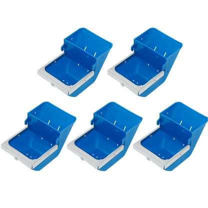 5Pcs Rabbit Feeder Box Hopper Rabbit Cage Rex Rabbit Anti Pickling Feed Trough Feeders Automatic Farm Animals Feeding Bowls