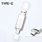 TYPE-C 2-in-1 USB 2.0 Flash Drive 64GB 512MB Real Capacity Memory Stick High Speed for Mobile Phones and Computers Business Gift