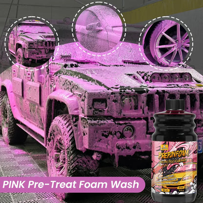 Pink Magic Foam Car Wash Shampoo Car High Concentration Sediment Pre-washed Off Wash Car Wash Soap Super Foam Cleaner X1 ﻿