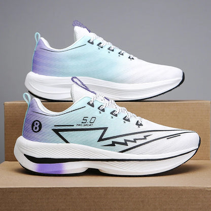 Brand Men's Carbon Plate Running Shoes Soft Cushion Shock Absorbing Sports Shoes Unisex Sneakers Light Anti-Slip Training Shoes