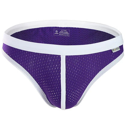 Men's New Nylon Solid Beachwear Briefs Bikini Men Low Rise Sexy Briefs Board Shorts Surfing Wear