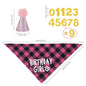 4pcs Dog Birthday Party Supplies, Birthday Boy Dog Bandana, Dog Birthday Hat with Numbers for Medium Large Dogs Pets
