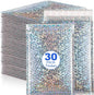 30 PCS Holographic Mailer Laser Bubble Mailers Padded Envelopes Packaging Bags for Business Bubble Mailers Shipping Packaging