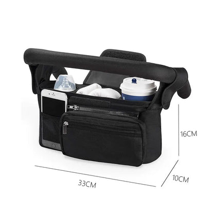 Stroller Bag Baby Diaper Mummy Bag Large Capacity Stroller Organizer Cup Holder Feeding Bottle Stroller Accessories Hanging Bag