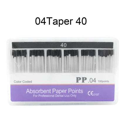 WELLCK 1 Box Dental Absorbent Paper Points Sterile Mixed Sizes 02 04 06 Taper 15-40# For Dentist Use Dentistry Materials