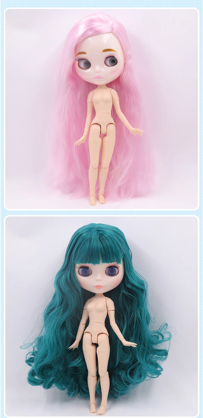 ICY DBS Blyth Doll 1/6 Joint Body 30CM BJD toys Natural shiny face with extra hands AB DIY Fashion Dolls girl gift