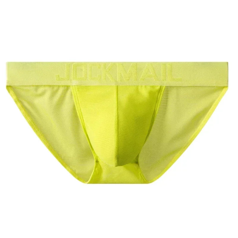 Sexy Man's Underwear Briefs Underpants Nylon Mesh Quick Dry Men's Briefs Bikini Slip Men's Tanga Briefs Nylon  SPANDEX