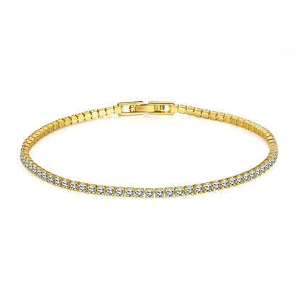 925 Sterling Silver Bracelet 16CM To 19CM Tennis Bracelet 2.5MM Zirconia Anniversary Gift