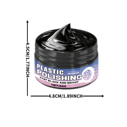 Plastic Polish Paste, Multi-Functional Dashboard Tire Sofa Repair Cream, Long-Lasting Gloss, Car Interior Vinyl Scratch Remover