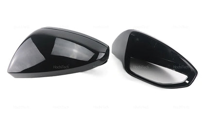 High Quality Carbon Fiber Glossy Black Replacement Side Mirror Covers Cap for Audi A6 S6 RS6 C8 A7 S7 RS7 A8 Left hand Drive