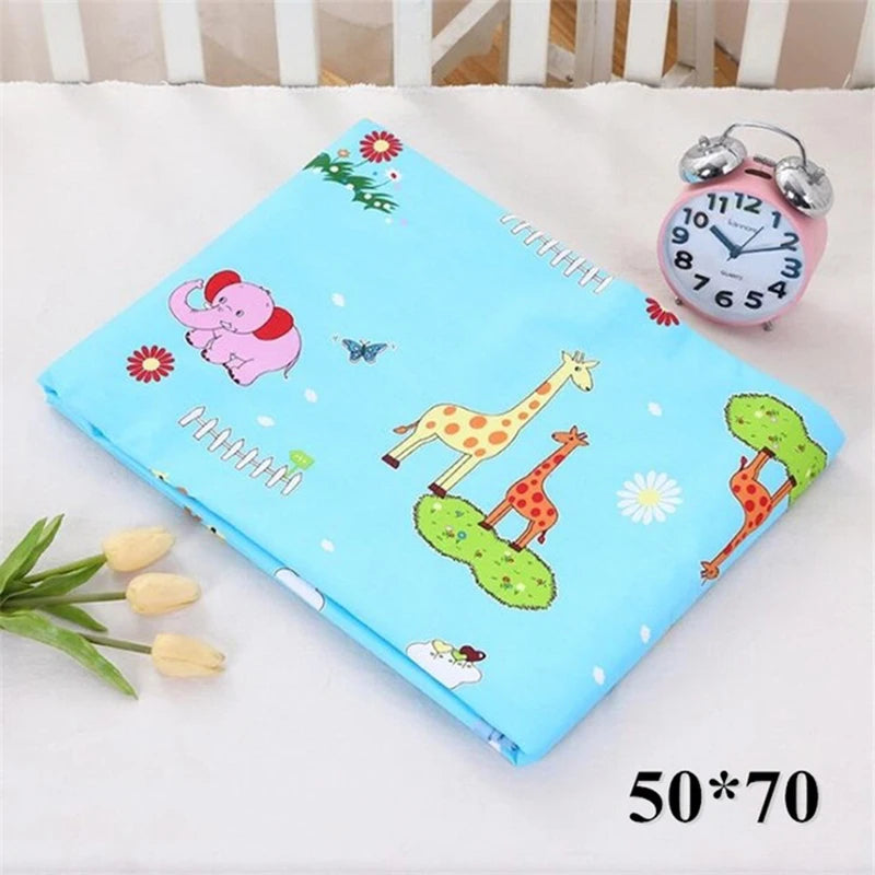 Crib Sheet Waterproof Baby Urine Changing Mat Cotton Reusable Infant Change Diaper Pad Cover Washable Newborn Bed Nappy Mattress