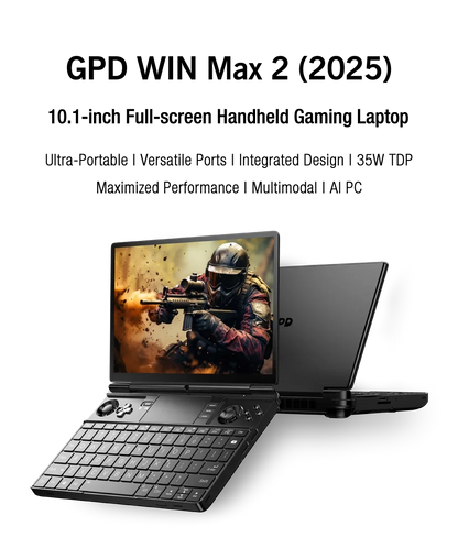 Fierce Ultra GPD 2025 WIN Max 2 Gaming Laptop - 32GB RAM 1TB/2TB SSD AMD 8840U CPU AI9 HX370 Mini PC for High-Performance Comput
