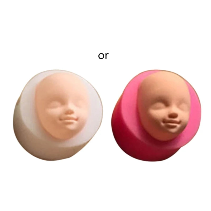 Elf silicone Q version face face mold ultra-light clay soft pottery face mold bjd silicone fairy ears baby face