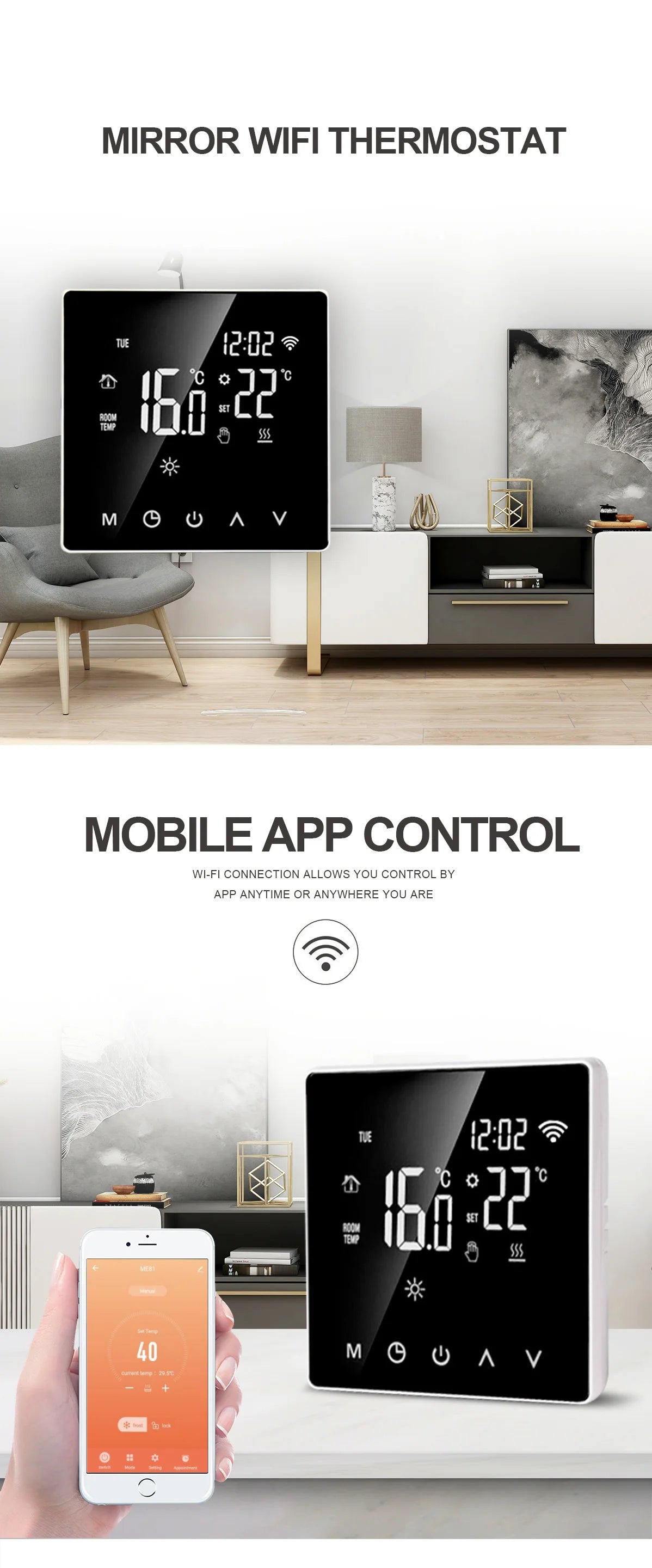 Tuya Smart Thermostat For Underfloor Heating Wifi Thermostat  Floor Heating Controller Warm Floor Temperature Controller Alexa