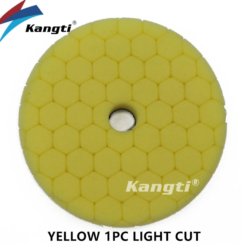 Kangti 5/6 inch Car Polishing Pad Kit Set Self-Adhesive Buffing Waxing Sponge Wool Wheel Polishing Pad For Car Polisher Drill
