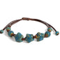 Handmade Glazed Ceramic Star Bracelet Adjustable Woven String Jewelry for Women Men Boho Style Gift S02-033