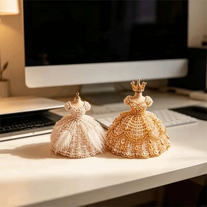 3D Design Beaded Dress Kit Tiny Beads Dress Shape Bead Weaving Kit Creative Craft Cute Design DIY Bead Craft Kit Gift Giving
