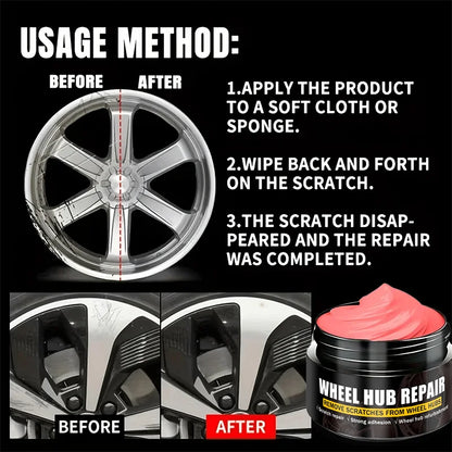 Wheel Rim Repair Kit – Alloy Wheel Scratch Repair And Surface Restoration Kit, Easy Solution for Fixing Scratches, Curb Damage A