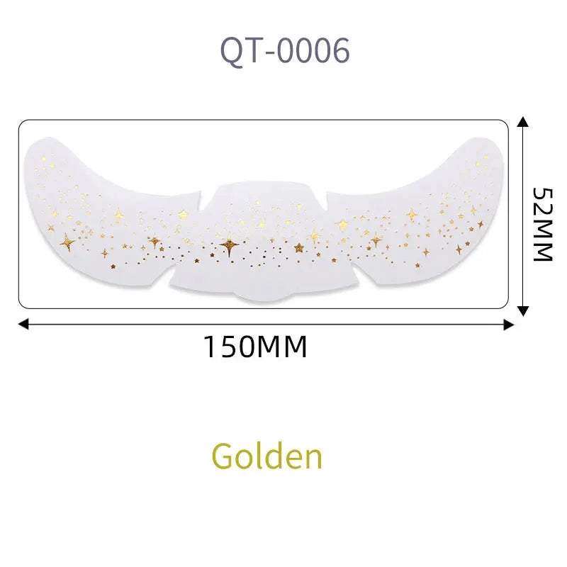 1pc Hot Stamping Freckles Makeup Sticker Metallic Radiation Golden Silver  Fake Freckles Temporary Tattoo Stickers Face Makeup