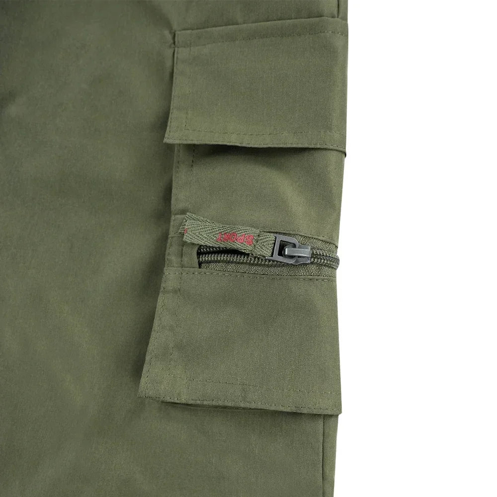 Monaco Flag Printed Cargo Shorts Summer Men's Tactical Shorts Casual Loose Multi-pockets Elastic Waist Work Jogging Short Pants