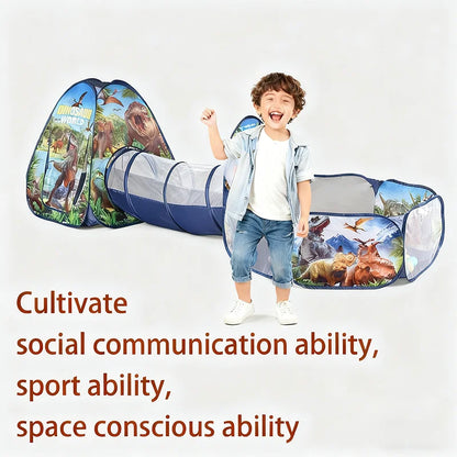 3In1 2.7M Children Ball Pool with Basket Portable Baby Pit Crawling Tunnel Balloon Playpen Tent Kid Indoor Outdoor Yard Toy Gift