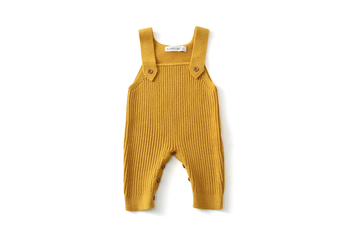 MILANCEL New Spring Baby Overall 3M-6Y Solid Color Infant Girls Knit Rompers 6 Colors Versatile Children Suspenders Jumpsuit