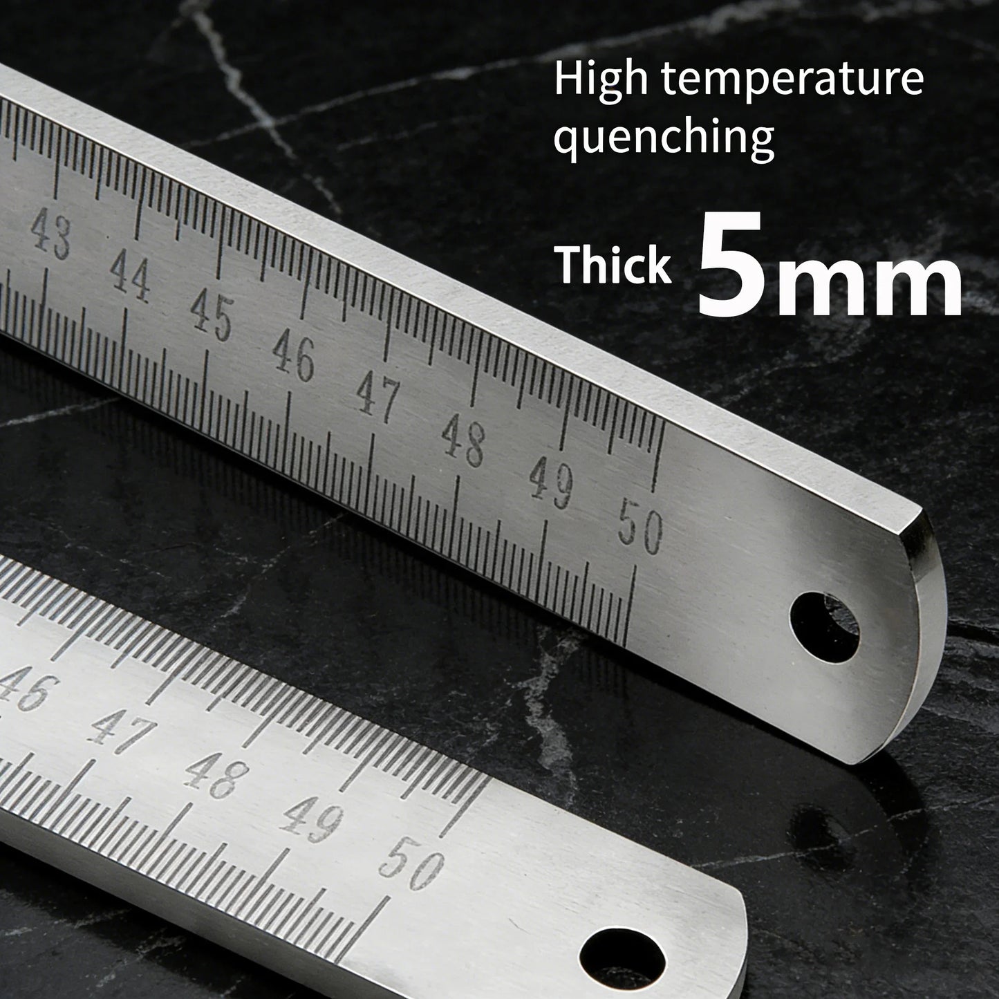 Engineered for Emergencies: 50cm Stainless Steel Ruler with Hardened Tip for Measurement | Drafting Multi‑Tool&Window-Breaking