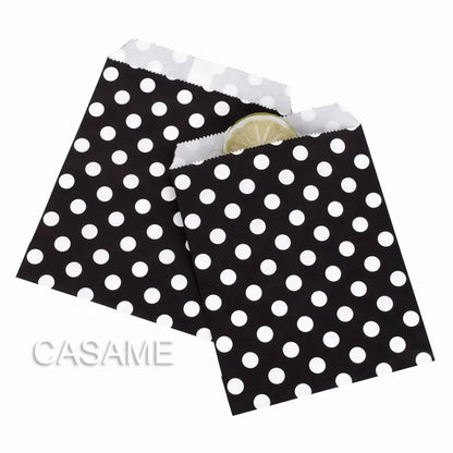 50 Pcs Red Blue Green Thank You Kraft Paper Bags Cute  Happy Birthday Gift Pouch Retro Party Favor Bag Candy Cookie Supplies