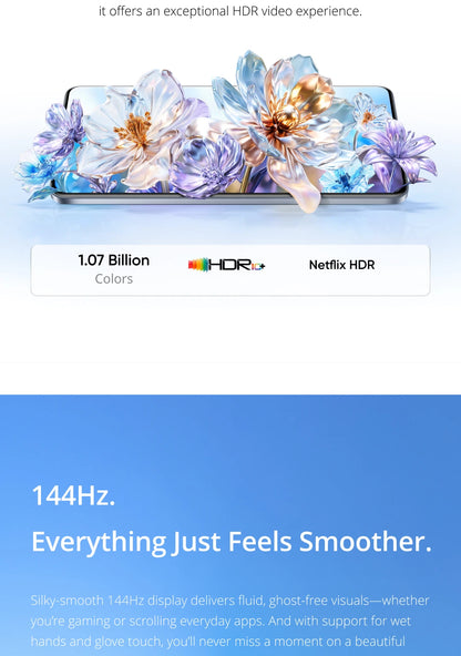 realme P4 Power 5G Smartphone 10001mAh Battery 80W Ultra Fast Charge MediaTek Dimensity 7400 Ultra 5G 6.8'' 144Hz Screen NFC 2026 Nest Mobile Phone Big Battery