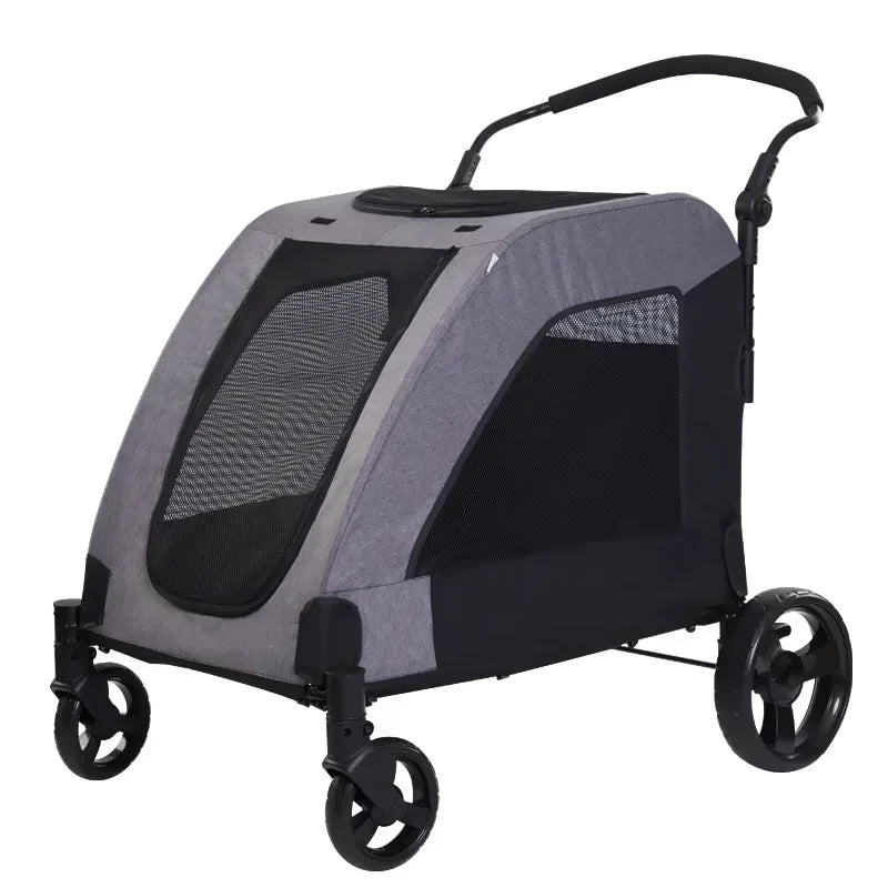 2027functional medium and large pet carts for outdoor travel, large size walking dog carts, portable and foldablePet Strollers