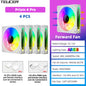 TEUCER Prism4 Pro ARGB Fan 120mm PC Case Fan Kit 4pin PWM CPU Cooling Fans 3pin 5v RGB 12cm Gaming Computer Fan