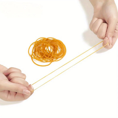 High Elasticity Yellow Rubber Bands Set - 100/300/666 Pieces 38mm Diameter Durable Natural Rubber Suitable for Various Uses
