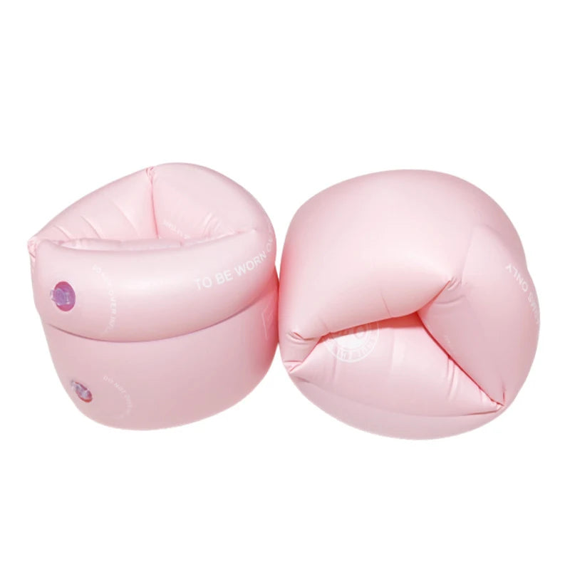 2pc New Macaron Color Inflatable Arm Float Bands For All Age Swimming Arm Rings，PVC Water Floating Sleeves, Summer Swimming Trai