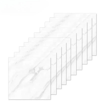 10PCS Waterproof 3D Ceramic Tile Sticker Imitation Marble Self Adhesive Wall Floor Sheet for Home Renovation Decoration Use