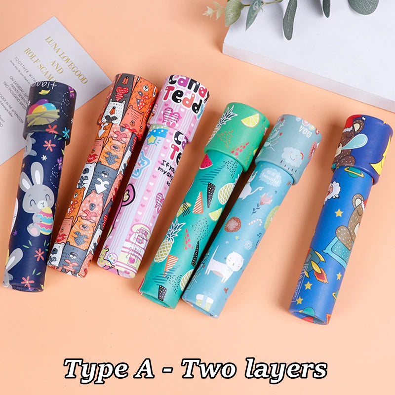 Scalable Rotation Magic Kaleidoscope Classic Animals Kaleidoscopes Clear View Retro Toys Gift for Kids Classic Educational Toy