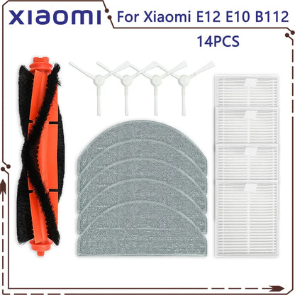 For Xiaomi Vacuum cleaner S20 E12 E10 B112 sweeping robot vacuum cleaner main brush side brush mop cloth HEPA filter spare parts