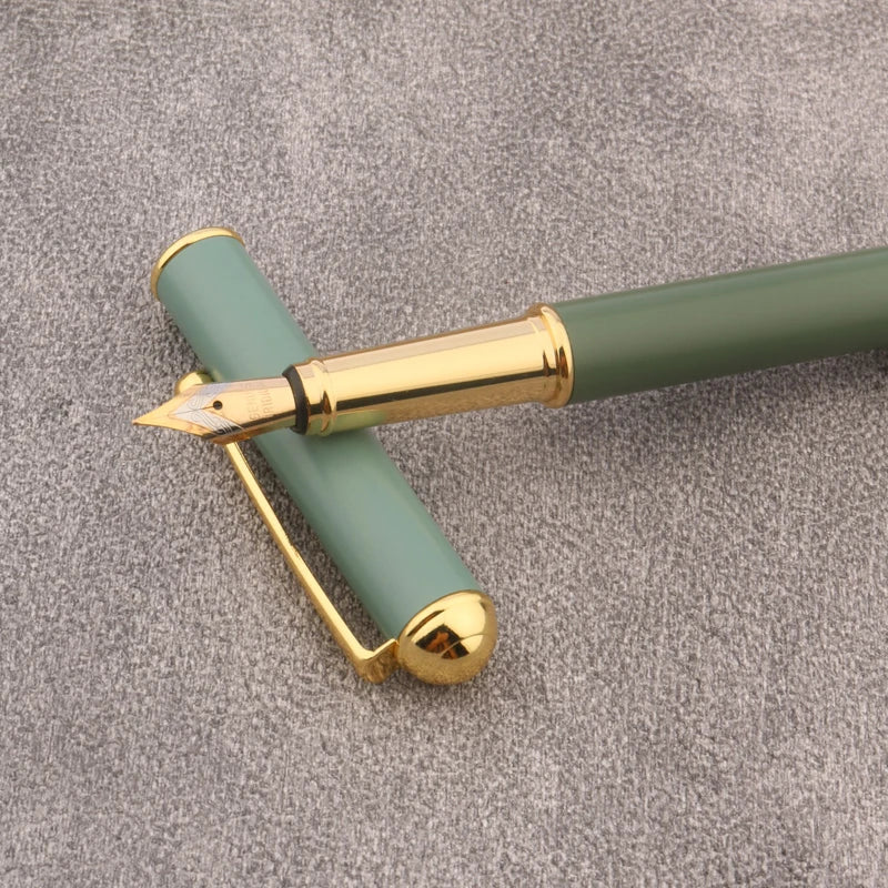 Metal 322 Fountain Pen Frosted Green Ink Pen Iridium Nib Stationery Office School Supplies Writing