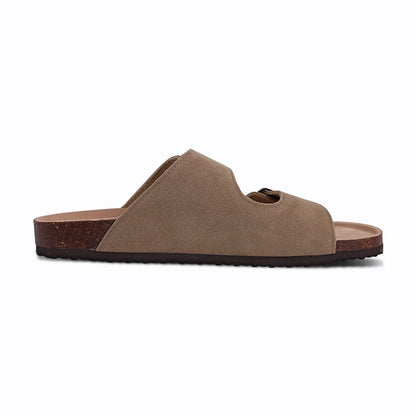 Shevalues New Fashion Cork Sandals Women Classic Cork Suede Footbed Slippers Female Summer Beach Sandals With Adjustable Buckle