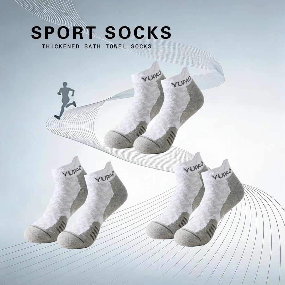 1/3 Pairs New Men's Professional Sports Short Socks Thick Towel Quick Dry Wicks Men's Fitness Running Ankle Socks For Man Gift