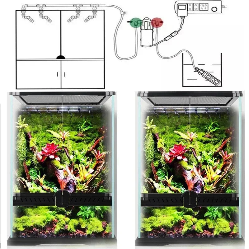 MIUS D Series Reptiles Fogger Humidifier 2 Generation Rainforest Silent Pump Fog Machine Greenhouse Rainforest Garden Spray