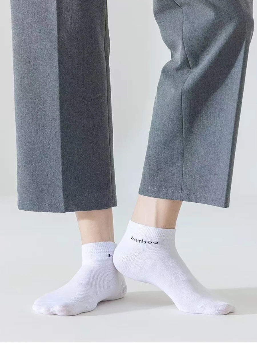 5/10/15/20 Pairs Bamboo Fiber Ankle Socks Men’s And Women Soft And Breathable Boat Socks Men Gifts Spring Summer Short Socks