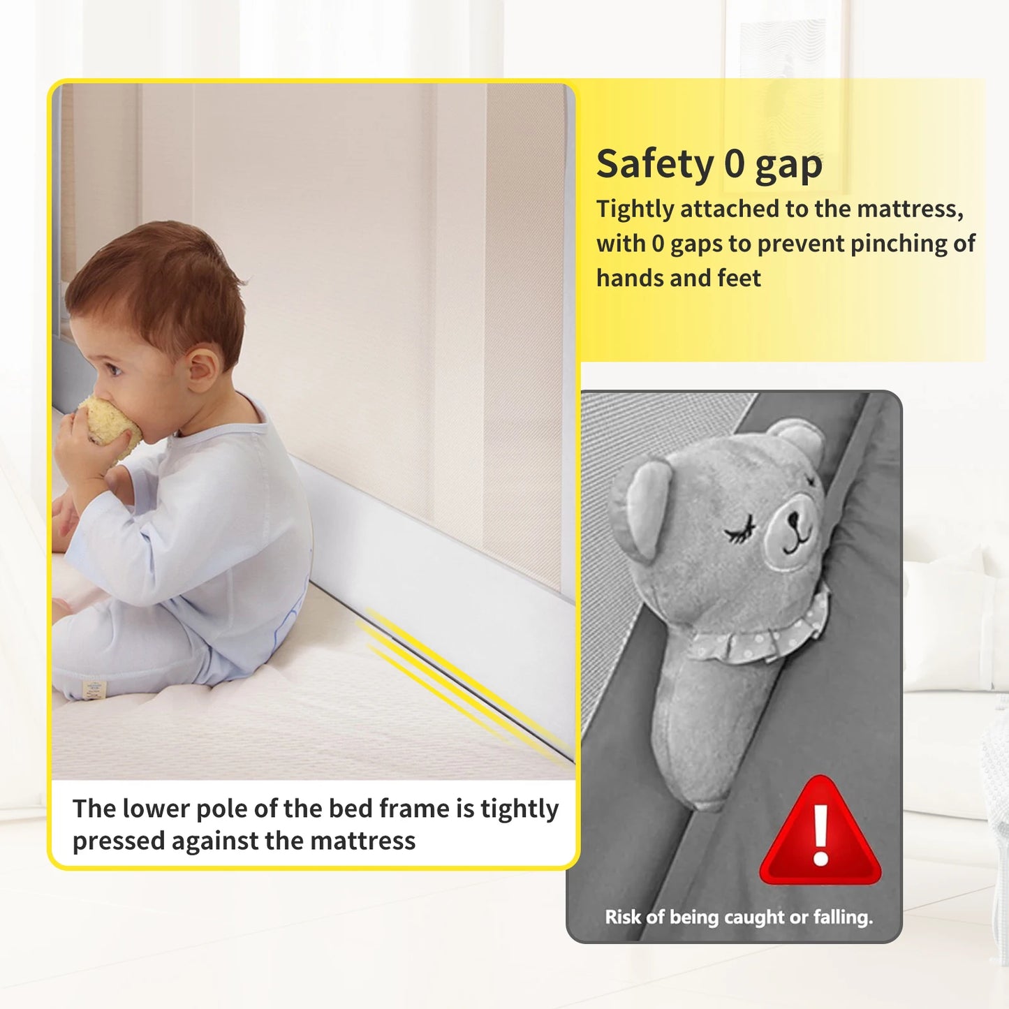 Child and baby drop bed barrier cm / 180 cm/cm Gray