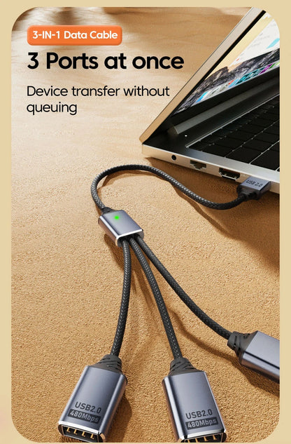 NNBILI Multi USB Hub Extensions 3 Port USB A Hub Type C Splitter Fast Data Transmission OTG Adapter For Computer Macbook Pro Air