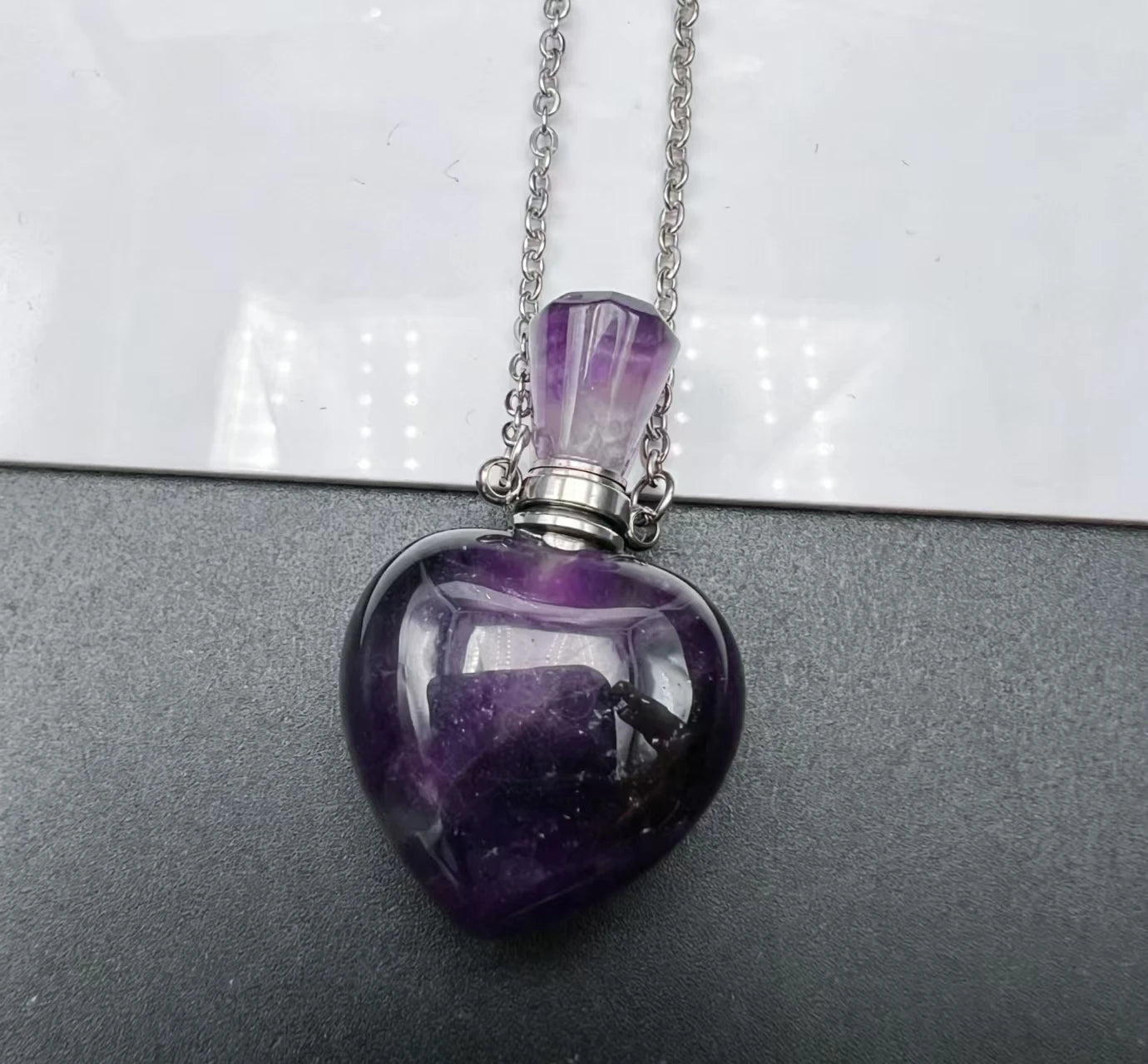 S17 Heart Crystal Pet Cremation Urn Necklace Keepsake Pendant Hold Pet Hair Ashes Memorials Jewelry For Dog Cat Remembrance Gift