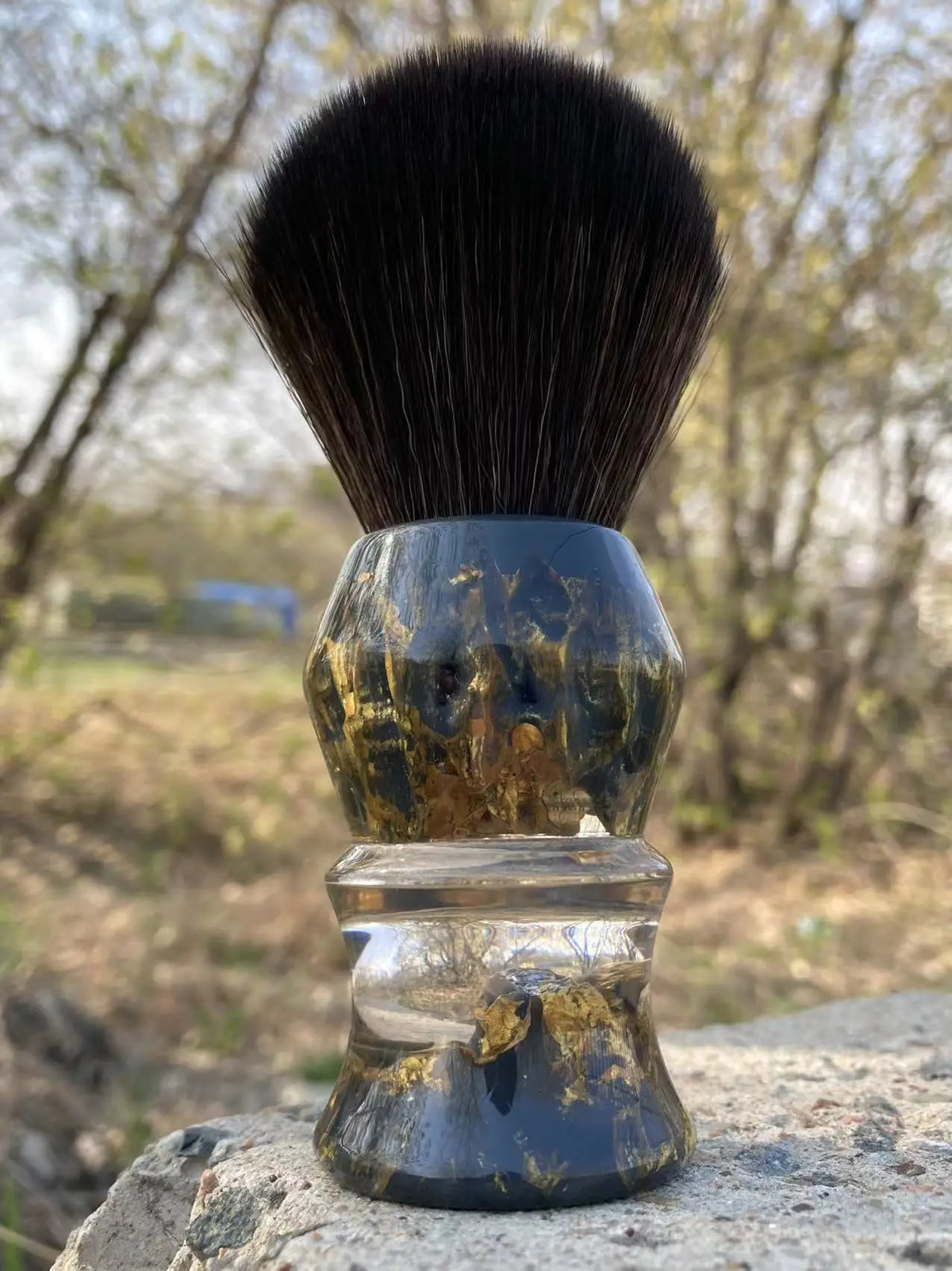YAQI DEEP STONES 24mm Synthetic Hair Resin Handle Men Wet Shaving Brush