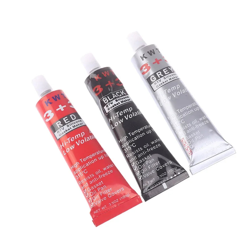 1pc Car Sealant RTV Silicone Gasket Maker 3 3 Black Hi-Temp Sealant Oil Resistant for Engines Automotive Sealant