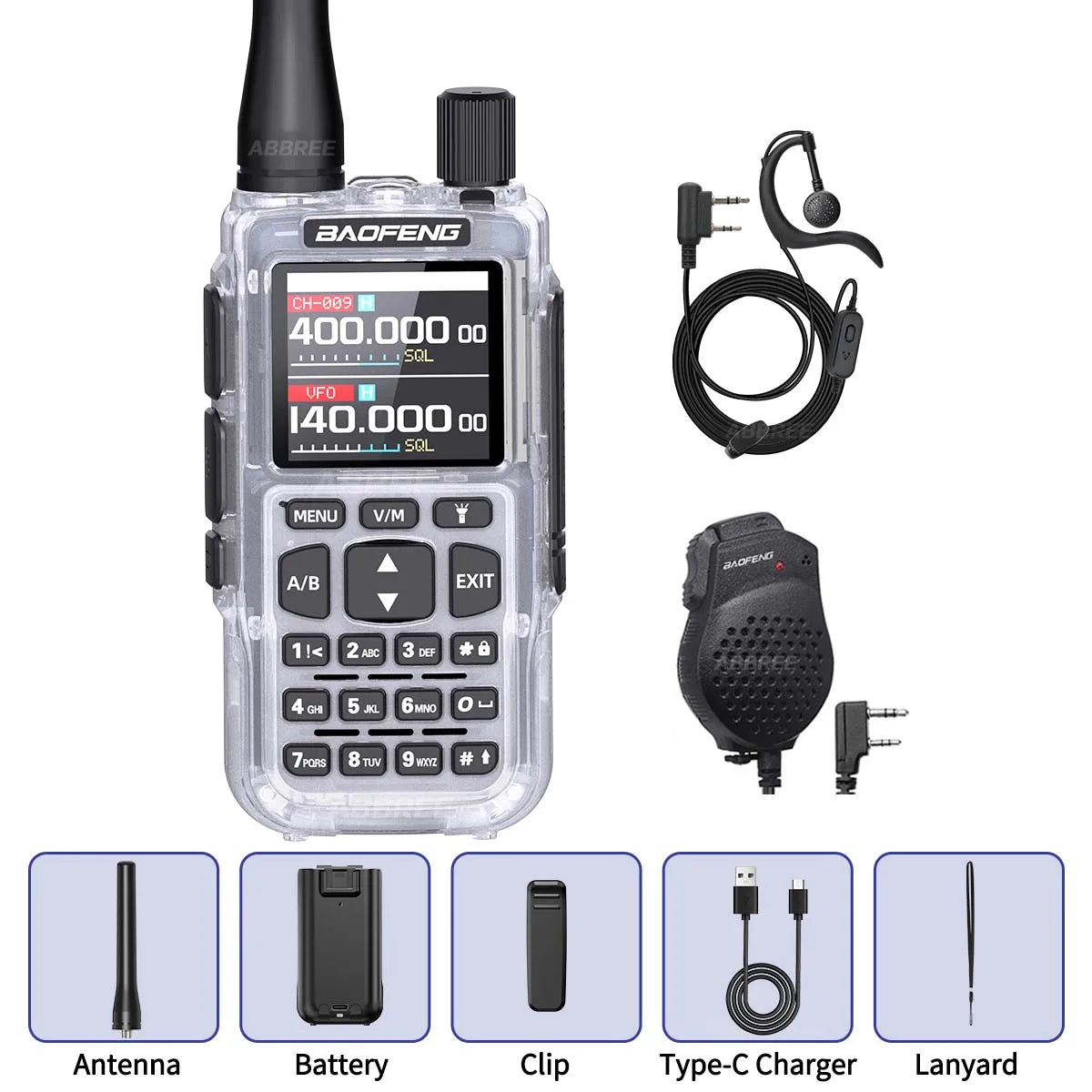 BAOFENG MINI 5 Walkie Talkie 2200mAh Battery APP Bluetooth Programming Long Range Dual PTT Newly Upgraded UV-5R MINI Ham Radio