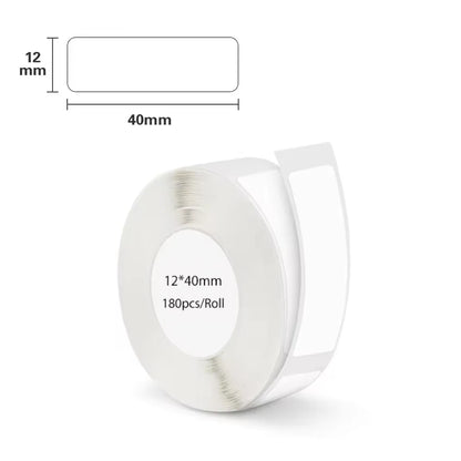 12*40mm 15*30mm 15*50mm White Gap Label Paper for P12 P15 Phomemo D30 Q30 Thermal Printer Waterproof Self Adhesive Sticker Roll