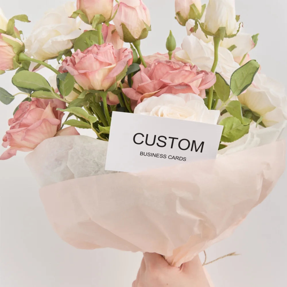 200/500/1000pcs Customizable Cards, Personalized Business Cards with Acrylic Storage Box, Matte Film Thank You Invitations