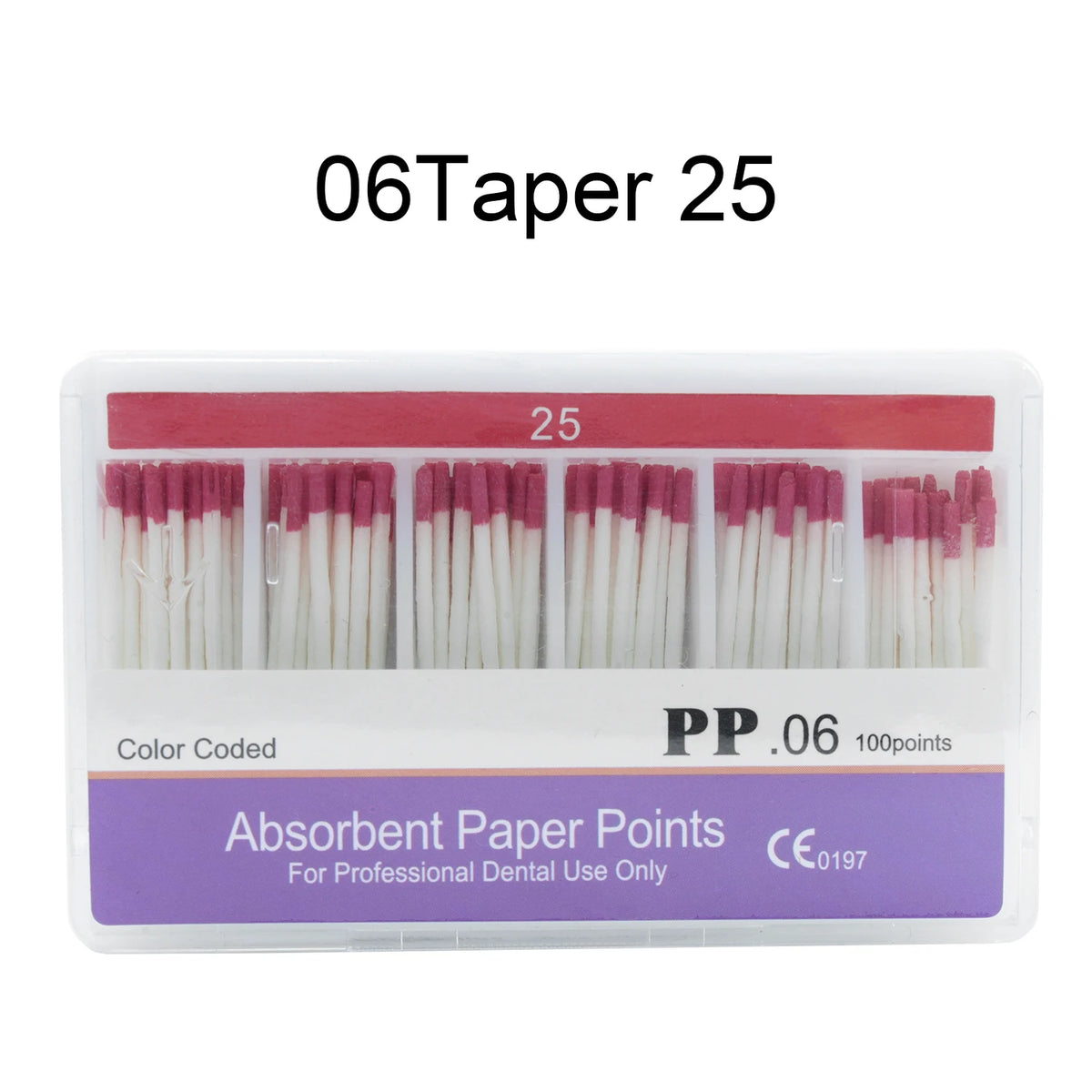 WELLCK 1 Box Dental Absorbent Paper Points Sterile Mixed Sizes 02 04 06 Taper 15-40# For Dentist Use Dentistry Materials